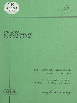 cover image of Les Aedes de Madagascar (Diptera, Culicidae)